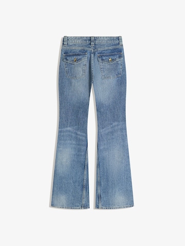 Bershka Разкроени Дънки в синьо