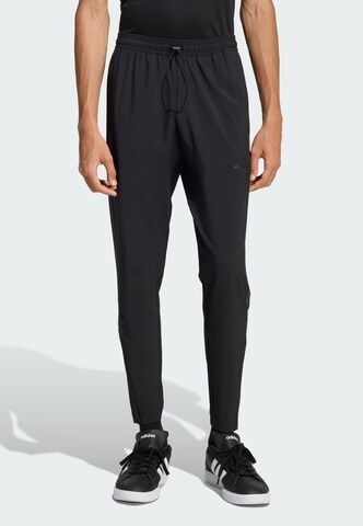 Coupe slim Pantalon de sport 'House Of Tiro' ADIDAS SPORTSWEAR en noir : devant