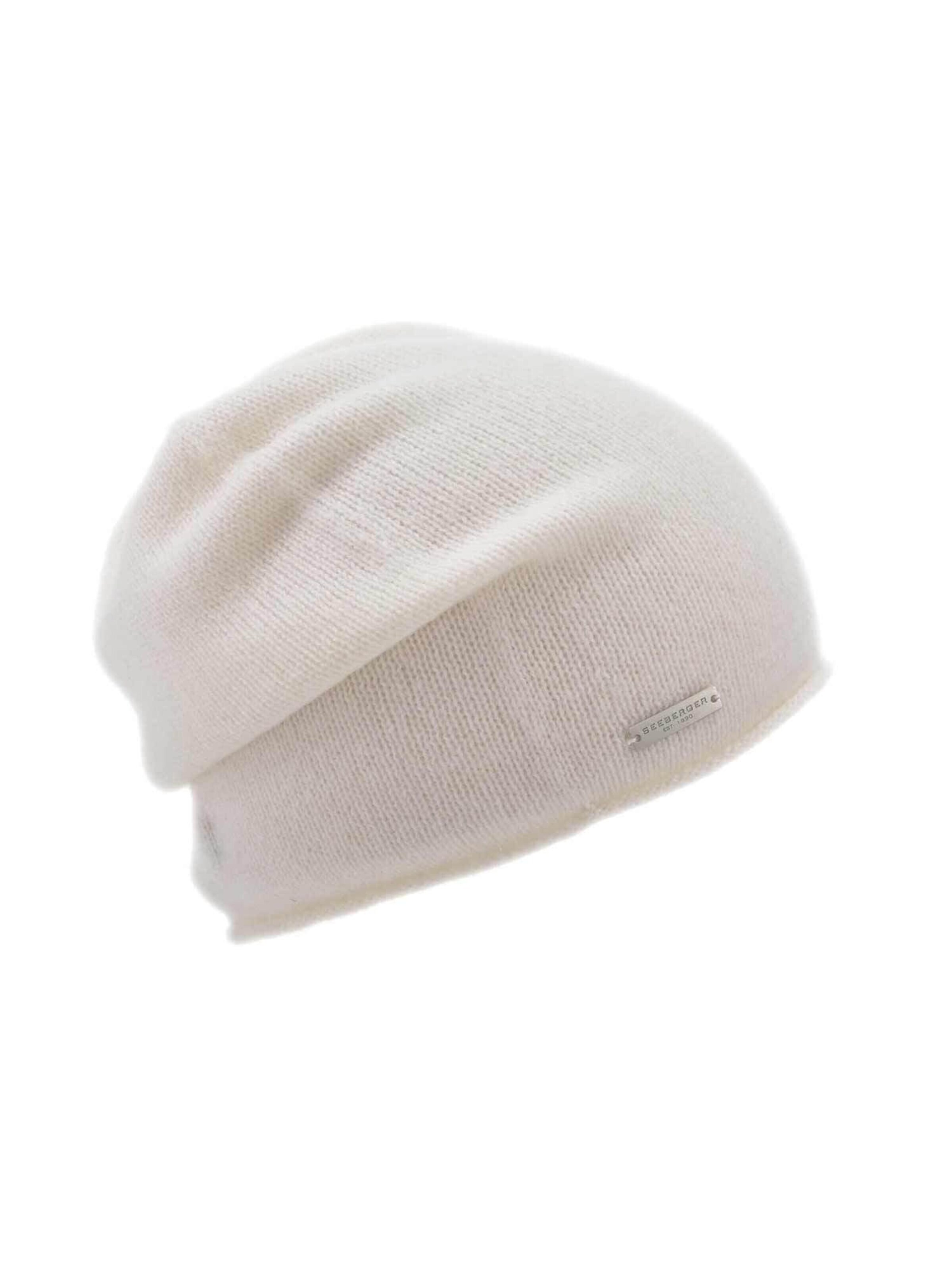 Seeberger Beanie 'Mütze' in White: front