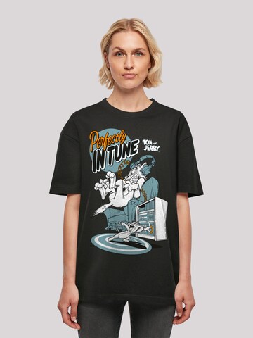 F4NT4STIC Shirt 'Tom und Jerry Perfectly In Tune' in Black: front