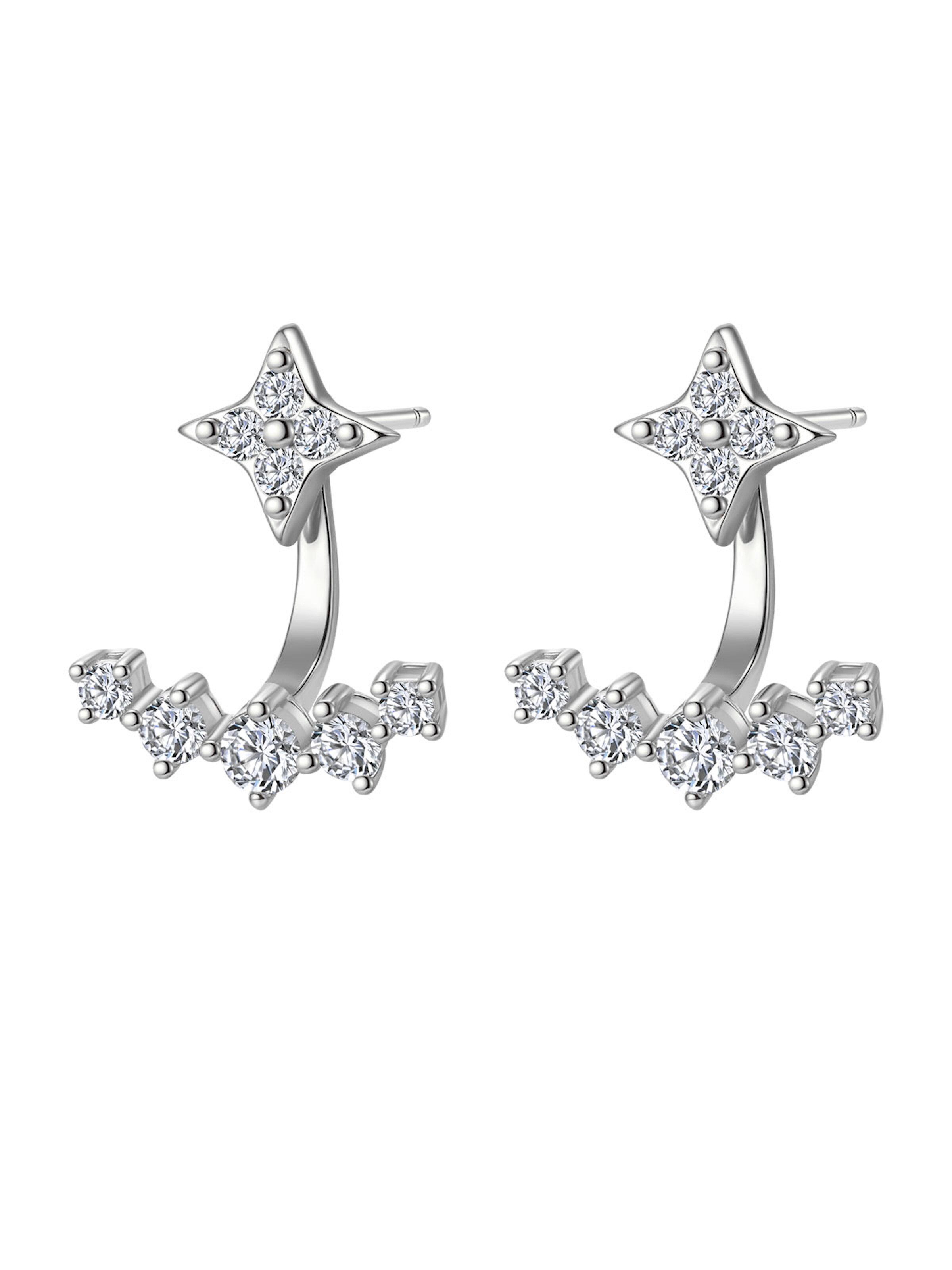 Hey Happiness Oorbellen 'Star Jacket' in Zilver