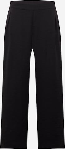 ONLY Carmakoma Wide leg Pleat-Front Pants 'Joleen' in Black: front