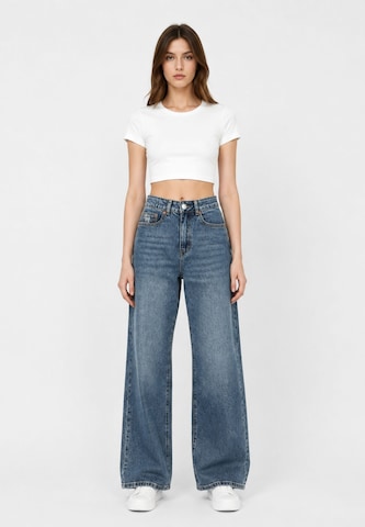 Wide leg Jeans di Elara in blu