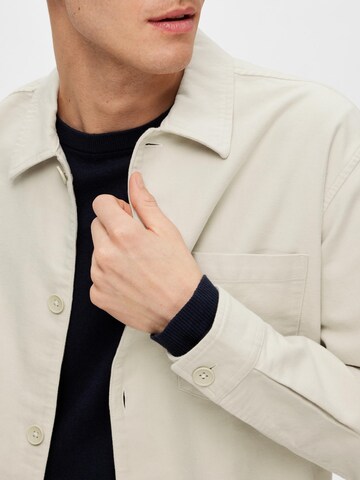 SELECTED HOMME Between-season jacket 'Beck' in Grey