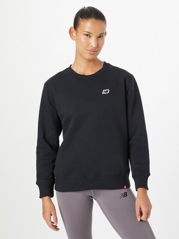 new balance Sweatshirt in Zwart: voorkant