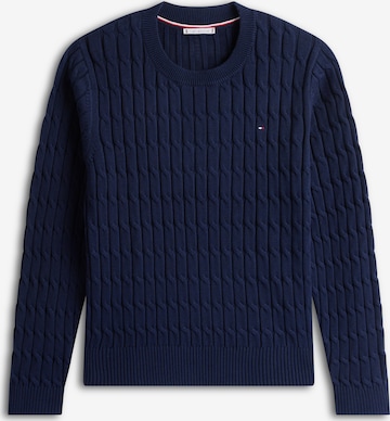 Pulover de la Tommy Hilfiger Curve pe albastru: față