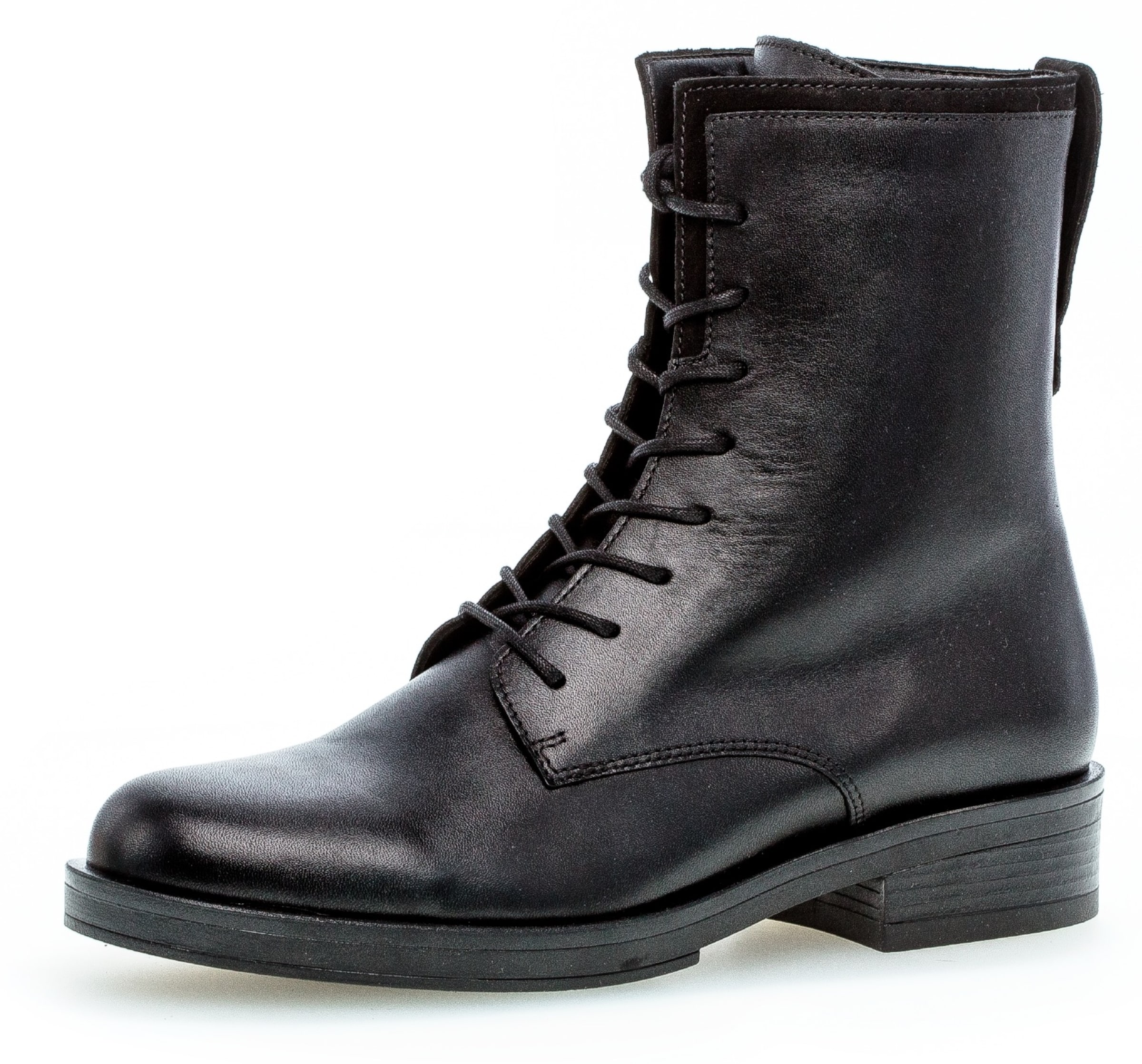 GABOR Šněrovací kozačky – černá: přední strana