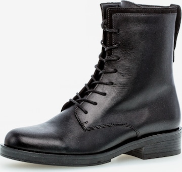 GABOR Lace-Up Ankle Boots in Black: front