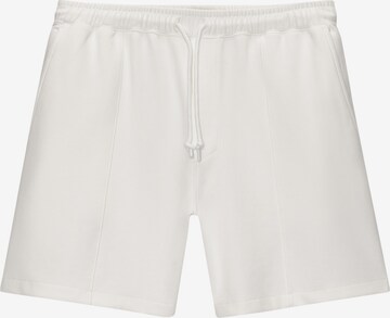 Regular Pantalon Pull&Bear en blanc : devant