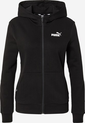 PUMA Zip-Up Hoodie 'Power' in Black: front