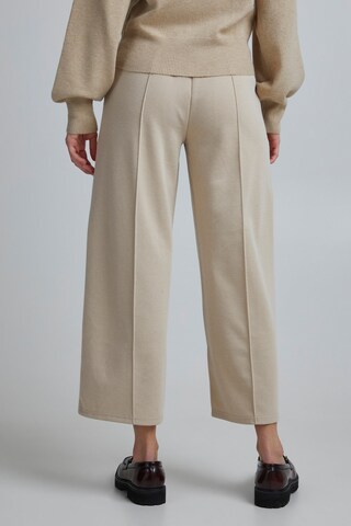 ICHI Wide leg Byxa 'Nevelin' i beige