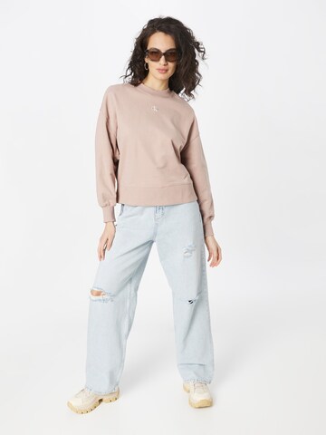 Calvin Klein Jeans Sweatshirt in Beige