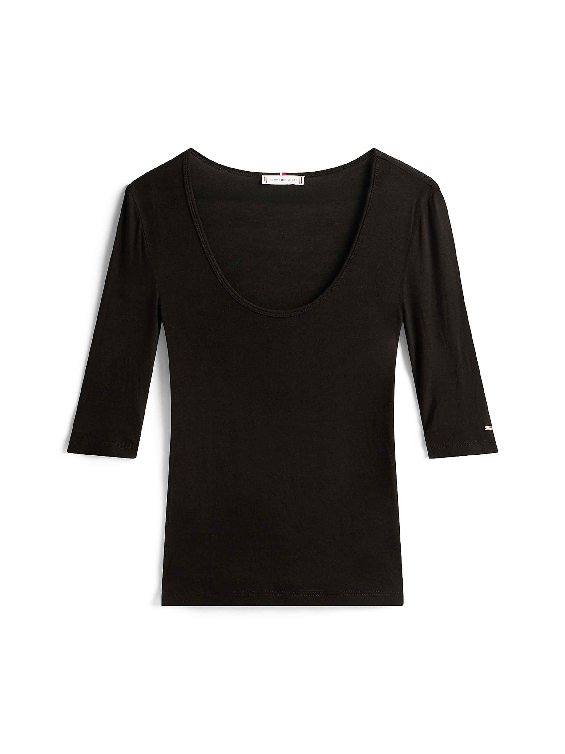 T-shirt TOMMY HILFIGER en noir : devant