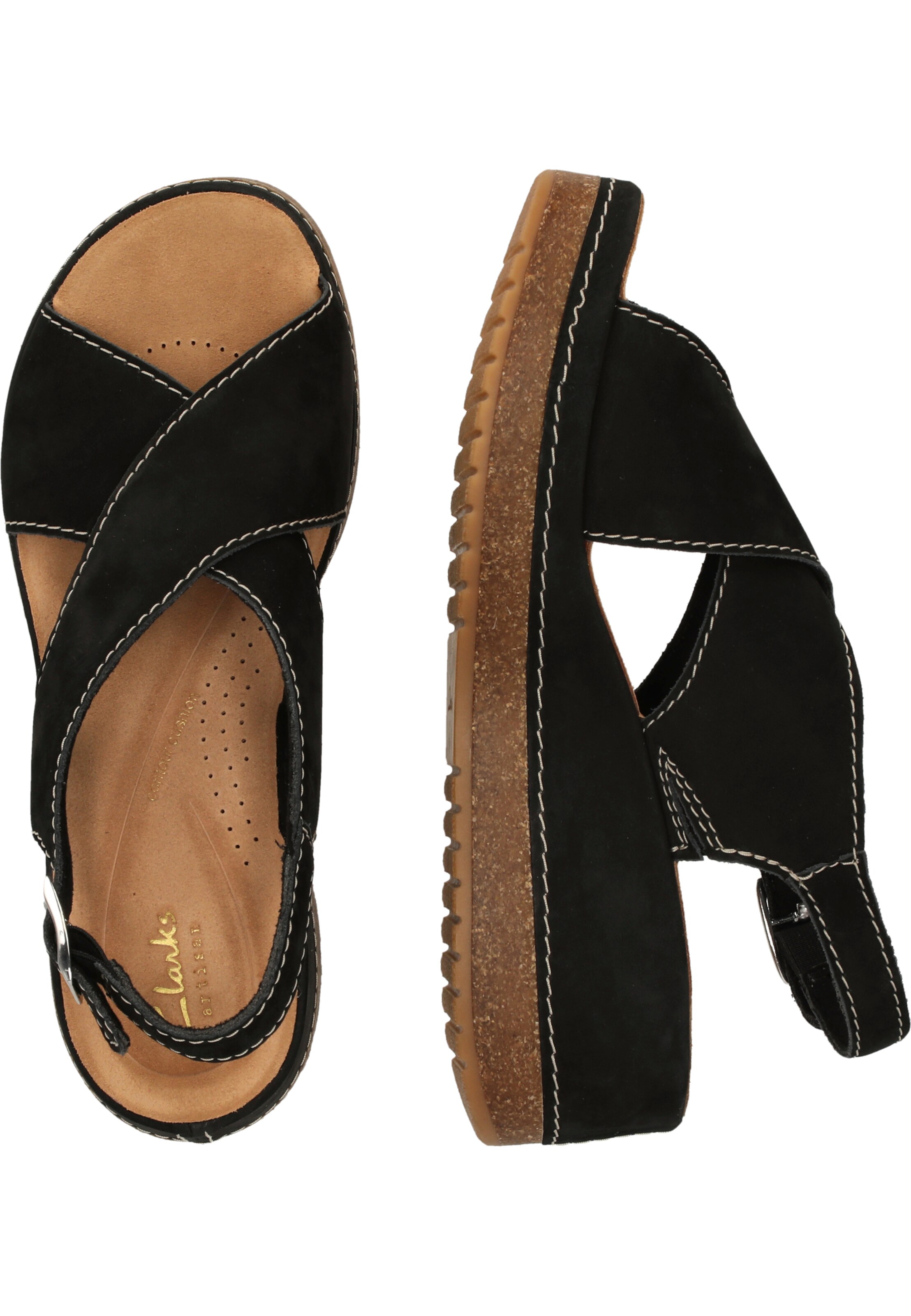 CLARKS Sandale 'Kassanda' in Schwarz