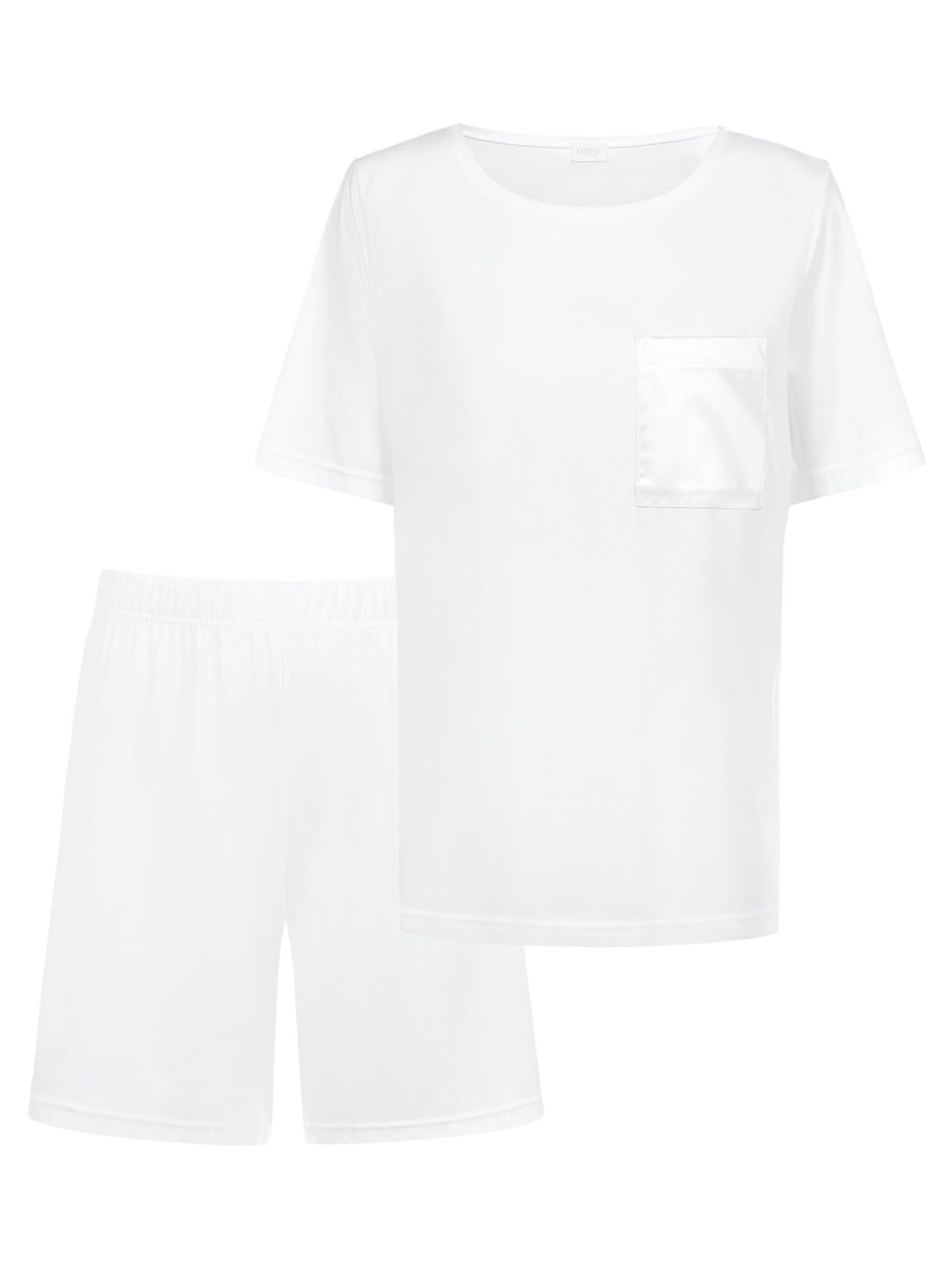 Mey Pyjama 'Malea'‌‌‌‌‌ in Weiß: Vorderseite