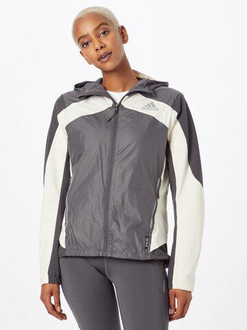 ADIDAS SPORTSWEAR Athletic Jacket in Grey: front