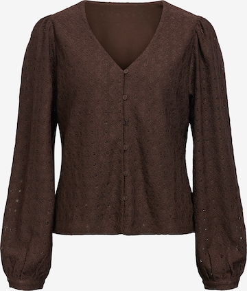 OBJECT Bluse 'OBJLAILA' in Braun: Vorderseite