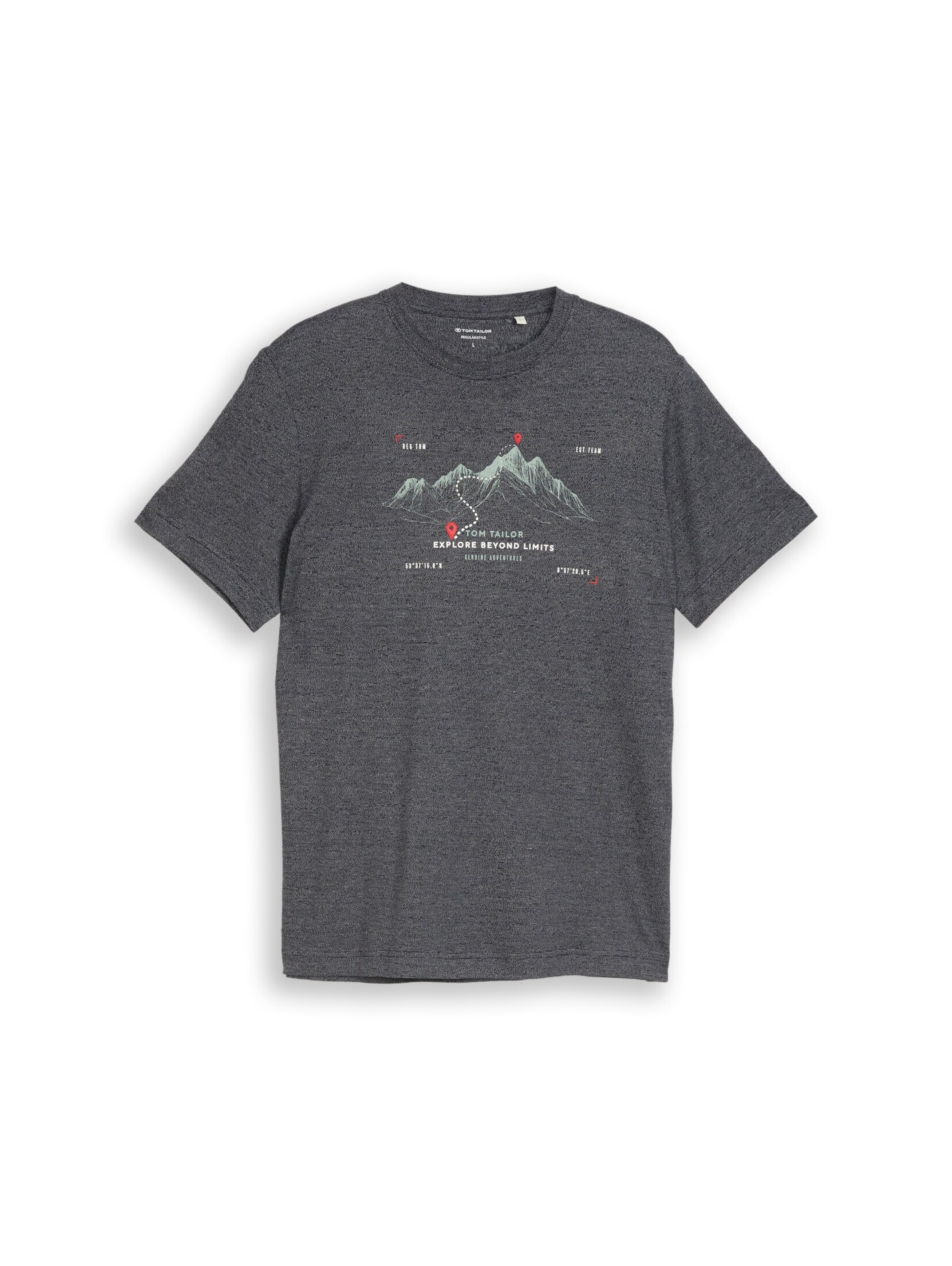 TOM TAILOR Shirt in XXL in Dark grey / Mixed colours, Item view