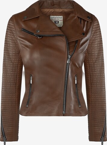 Giorgio di Mare Between-Season Jacket in Brown: front