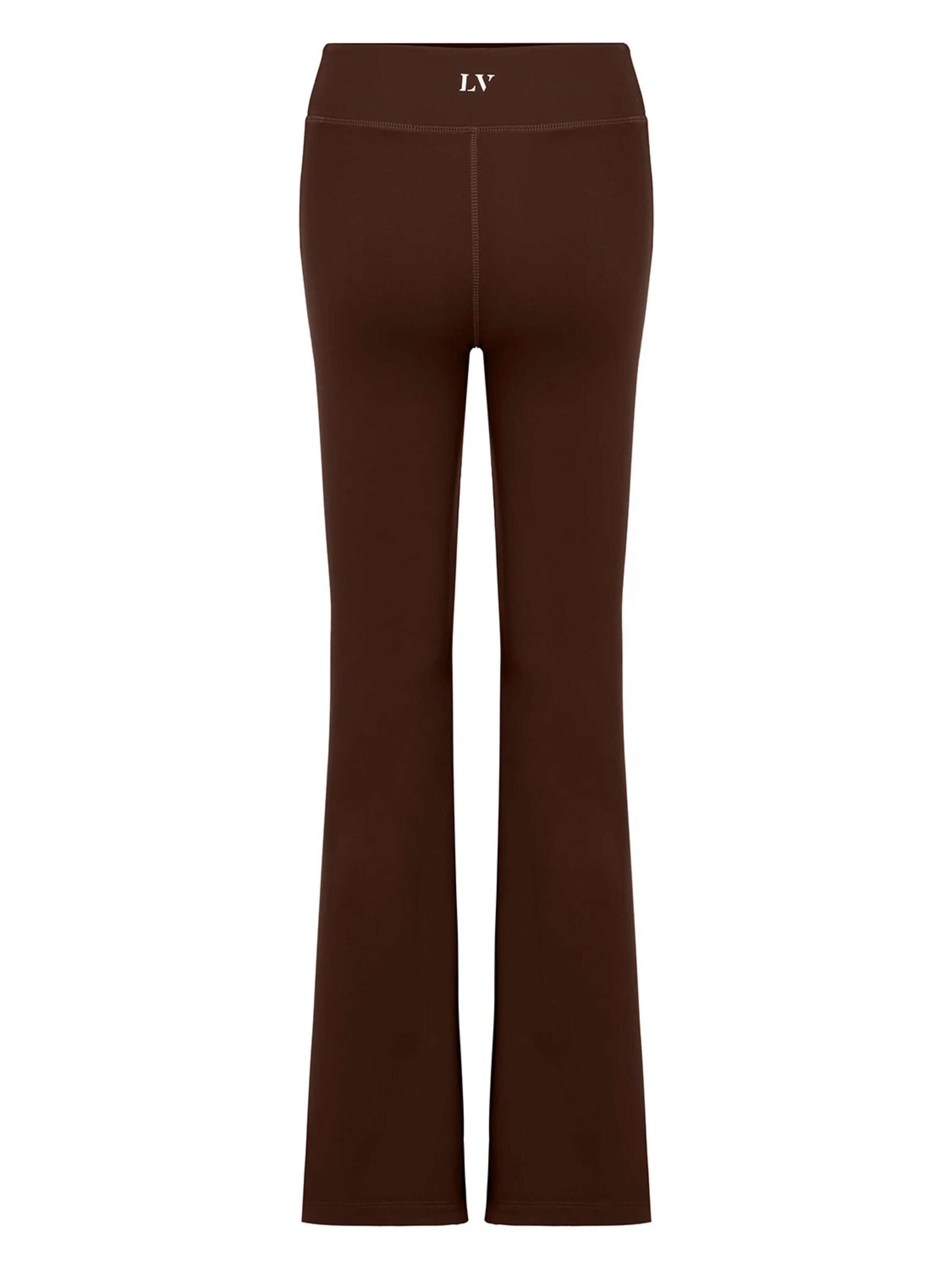 La V Flared Sportbroek 'Flared sportlegging Fleur' in Bruin