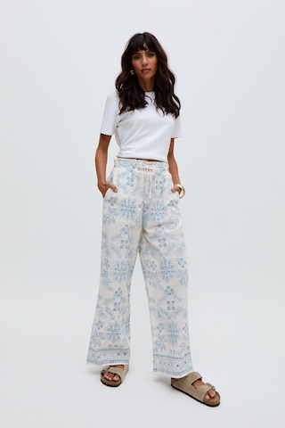 RAFFYA Wide leg Pants in Blue