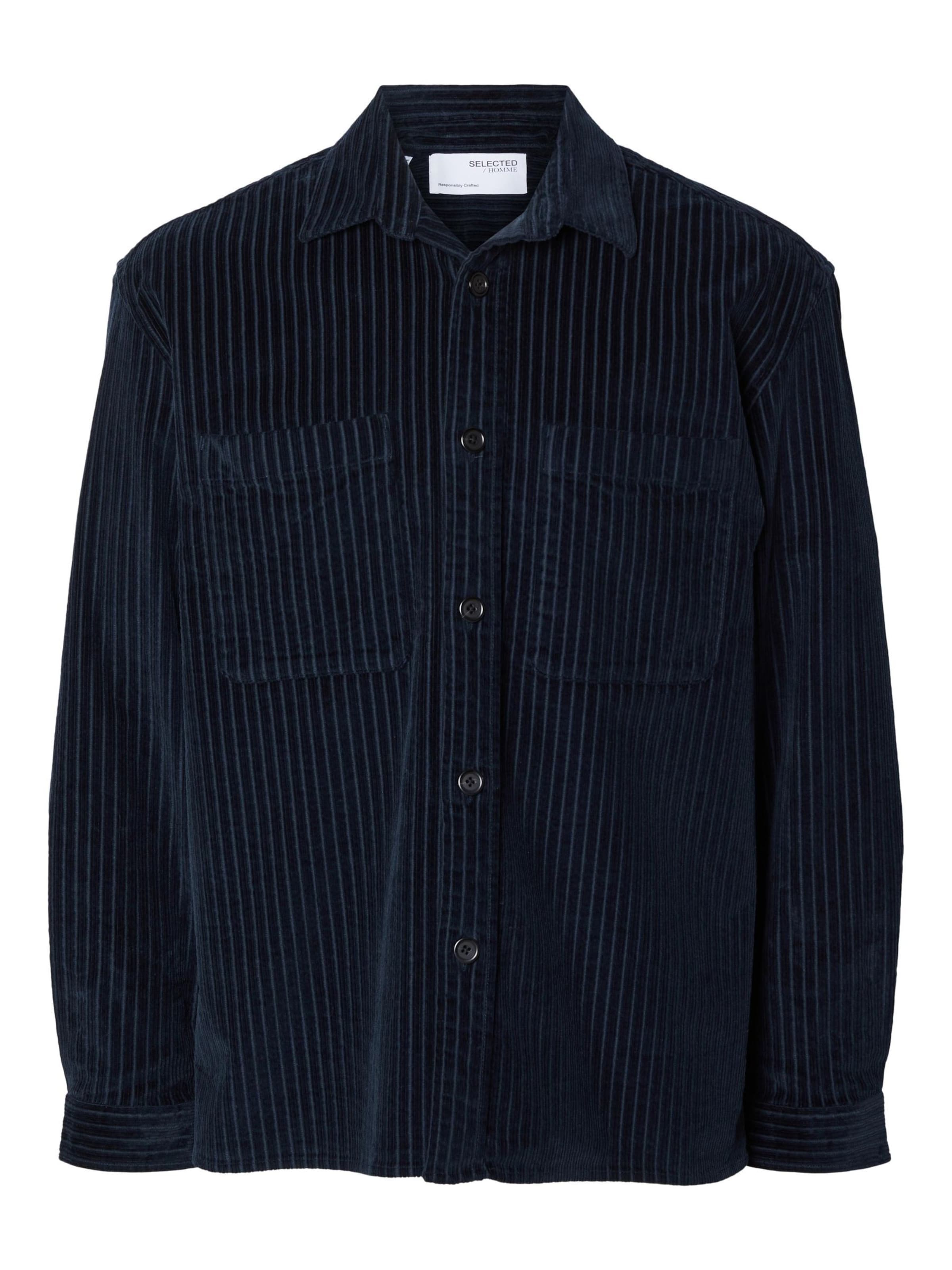 SELECTED Regular fit Button Up Shirt 'SLHPEDER' in Blue: front