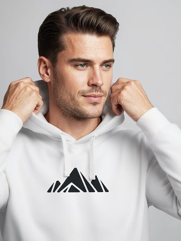 Neverless Sweatshirt 'Berg Polygon' in Weiß