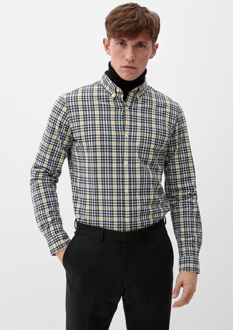 s.Oliver Regular fit Button Up Shirt in Blue: front