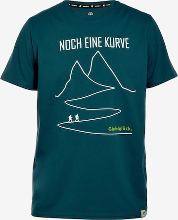 Gipfelglück T-Shirt 'Felix' in Grün: Vorderseite
