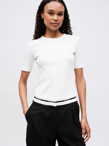 Wide leg Pantaloni con pieghe 'ESSENTIAL' di Karl Lagerfeld in nero