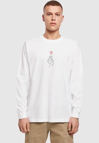 Merchcode Shirt 'K Heart' in White: front