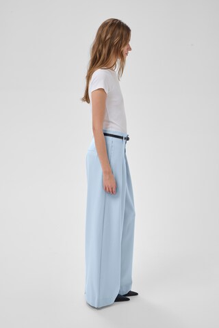 My Essential Wardrobe Wide leg Bandplooibroek 'MWHace' in Blauw