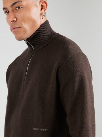 JACK & JONES Πουλόβερ 'JORVESTERBRO' σε καφέ