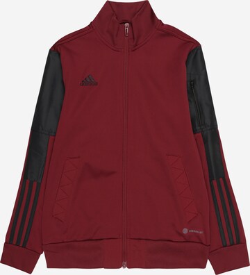 ADIDAS SPORTSWEAR Athletic Jacket 'Tiro' in Red: front