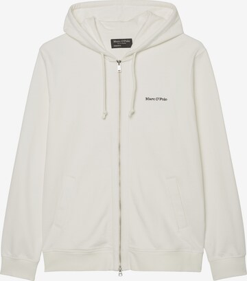 Marc O'Polo Zip-Up Hoodie in White: front