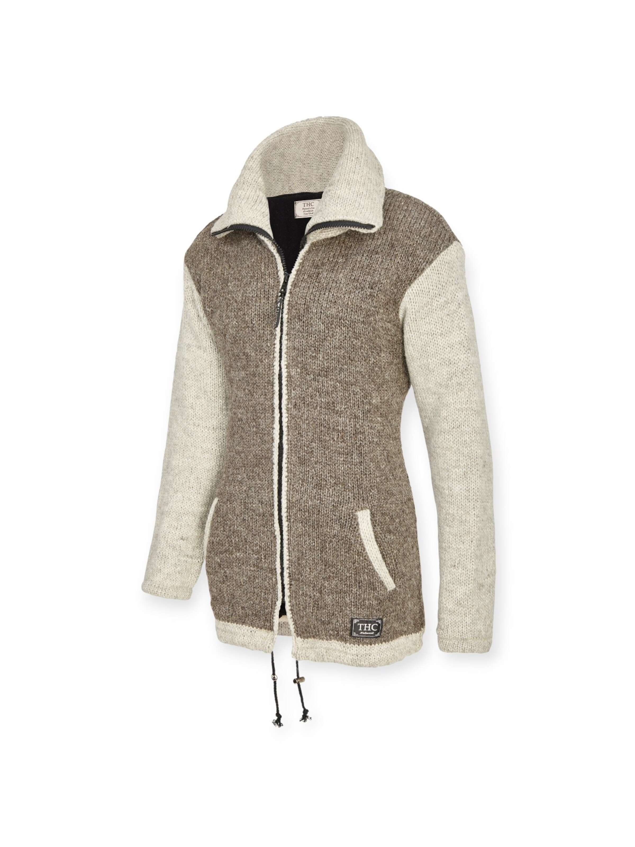 THC Natural Line Strickmantel '902' in Beige