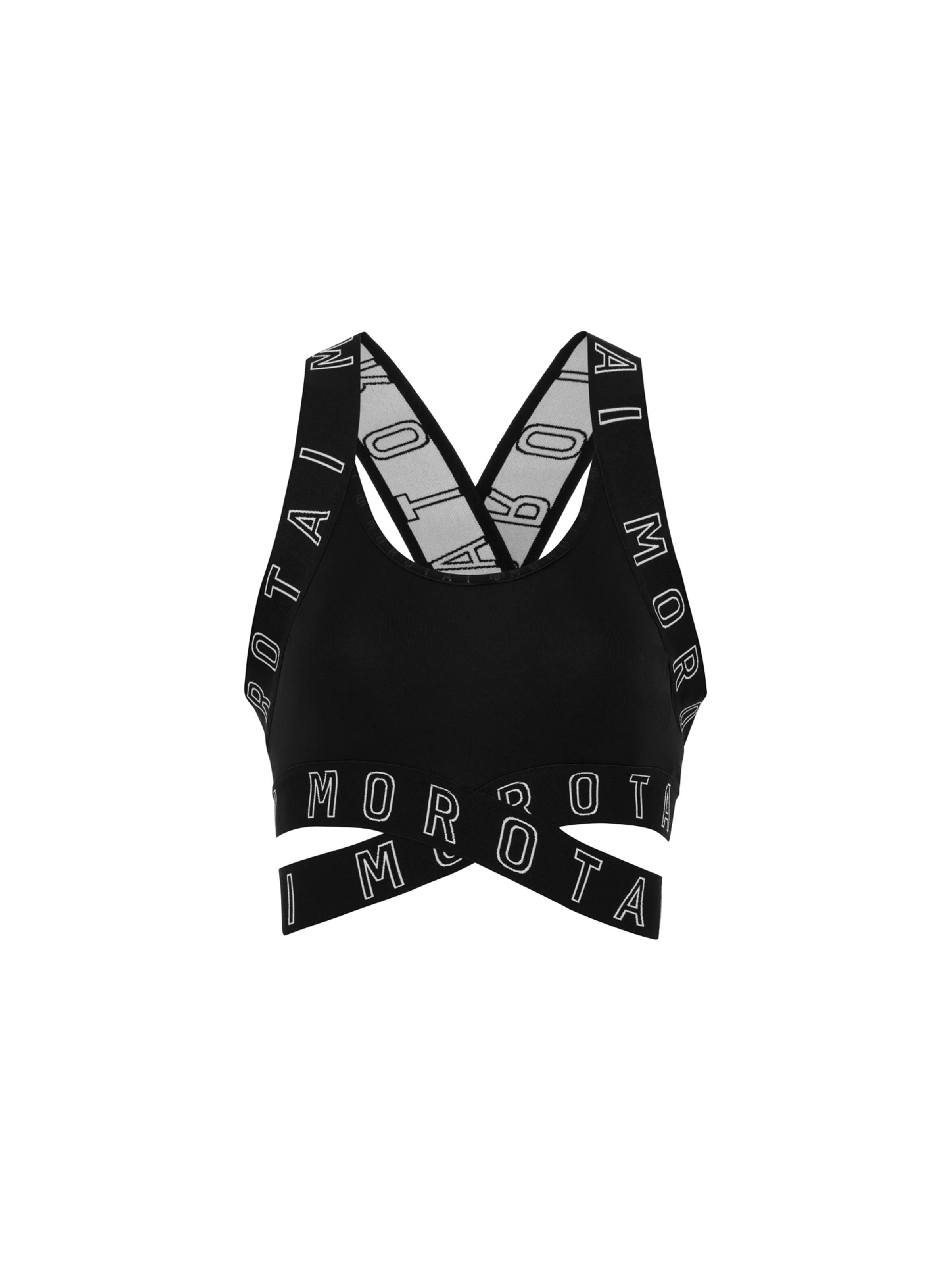 MOROTAI Bustier Biustonosz sportowy w kolorze czarny: przód