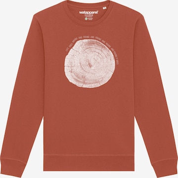 Sweat-shirt 'Baumscheibe' Watapparel en marron : devant