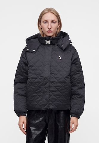 Karl Lagerfeld - Chaqueta de invierno 'IKON' en negro: frente