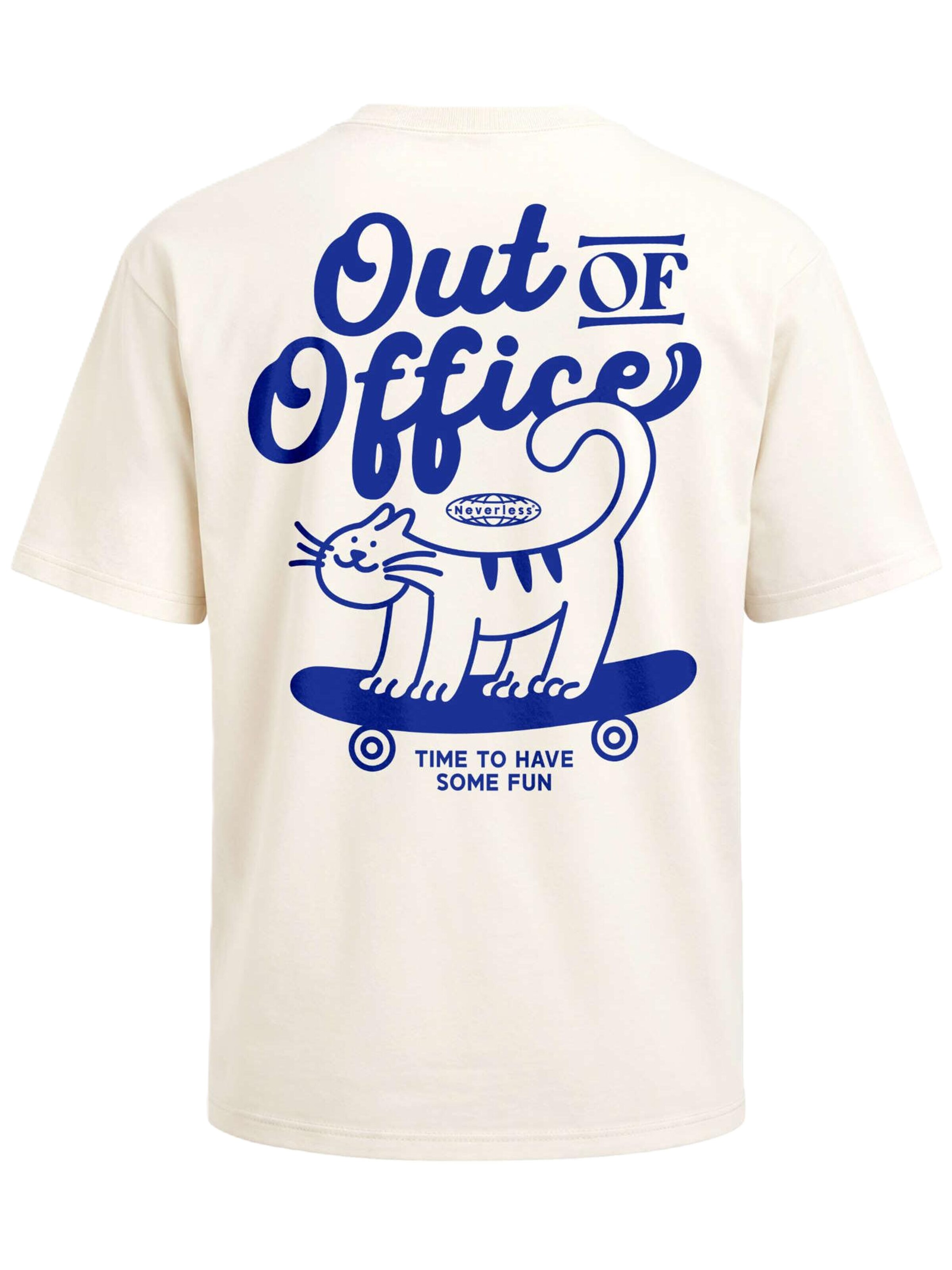 Neverless Shirt 'Out of Office' in Beige