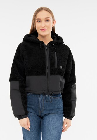 Johnny Urban Fleece jacket 'Carey' in Black: front