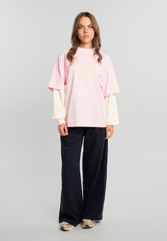 T-shirt 'Greeting' Another Cotton Lab en rose