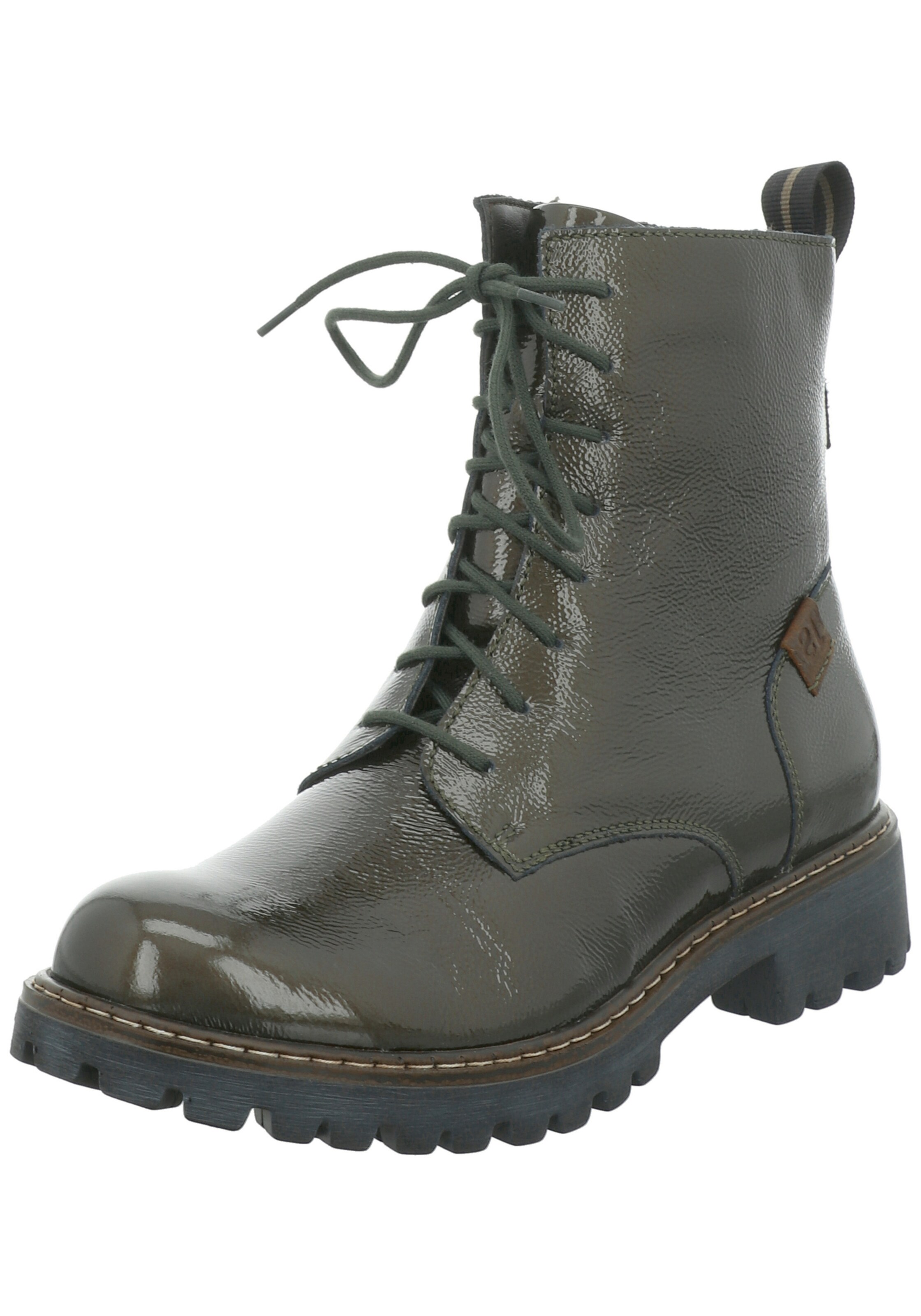 JOSEF SEIBEL Lace-up bootie 'Marta' in Green: front