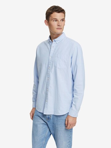 ESPRIT Regular fit Overhemd in Blauw: voorkant