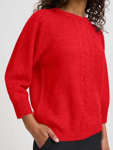 ICHI Sweater 'KAMARA MS3 ' in Red