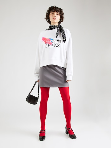 balts Moschino Jeans Sportisks džemperis
