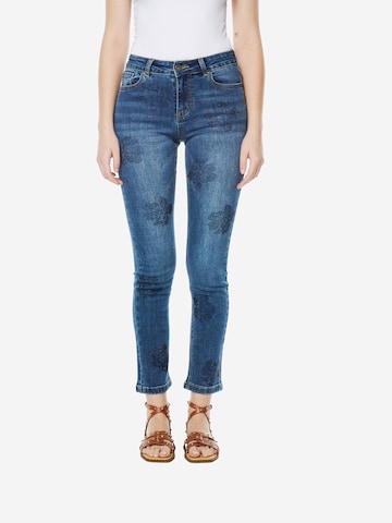 KOROSHI - Slimfit Calças de ganga em azul: frente