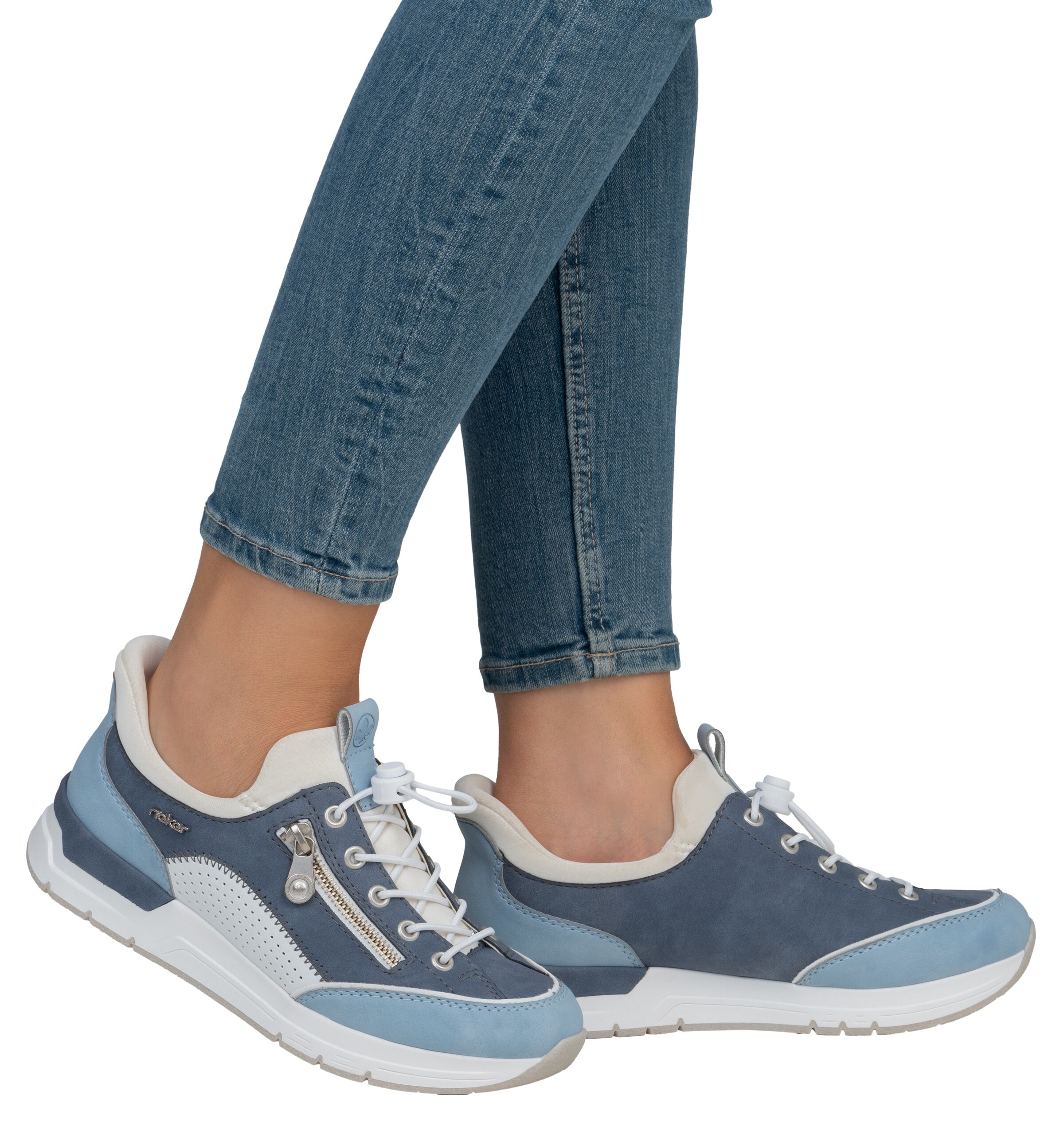 Baskets basses Rieker en bleu