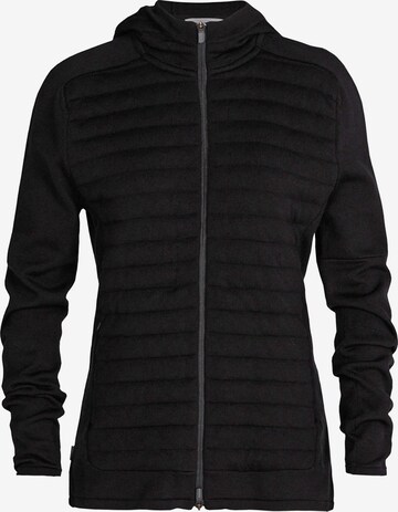 ICEBREAKER Sports sweat jacket 'Zone' in Black: front