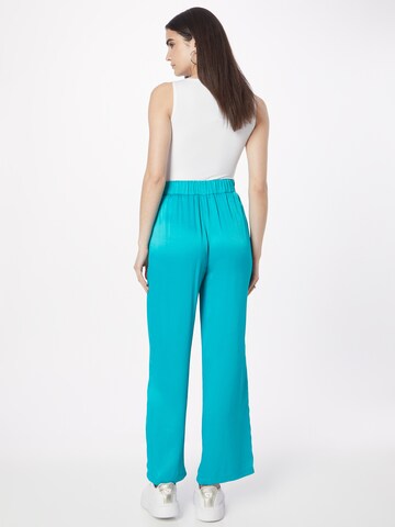 Stefanel Wide leg Pleat-Front Pants in Blue